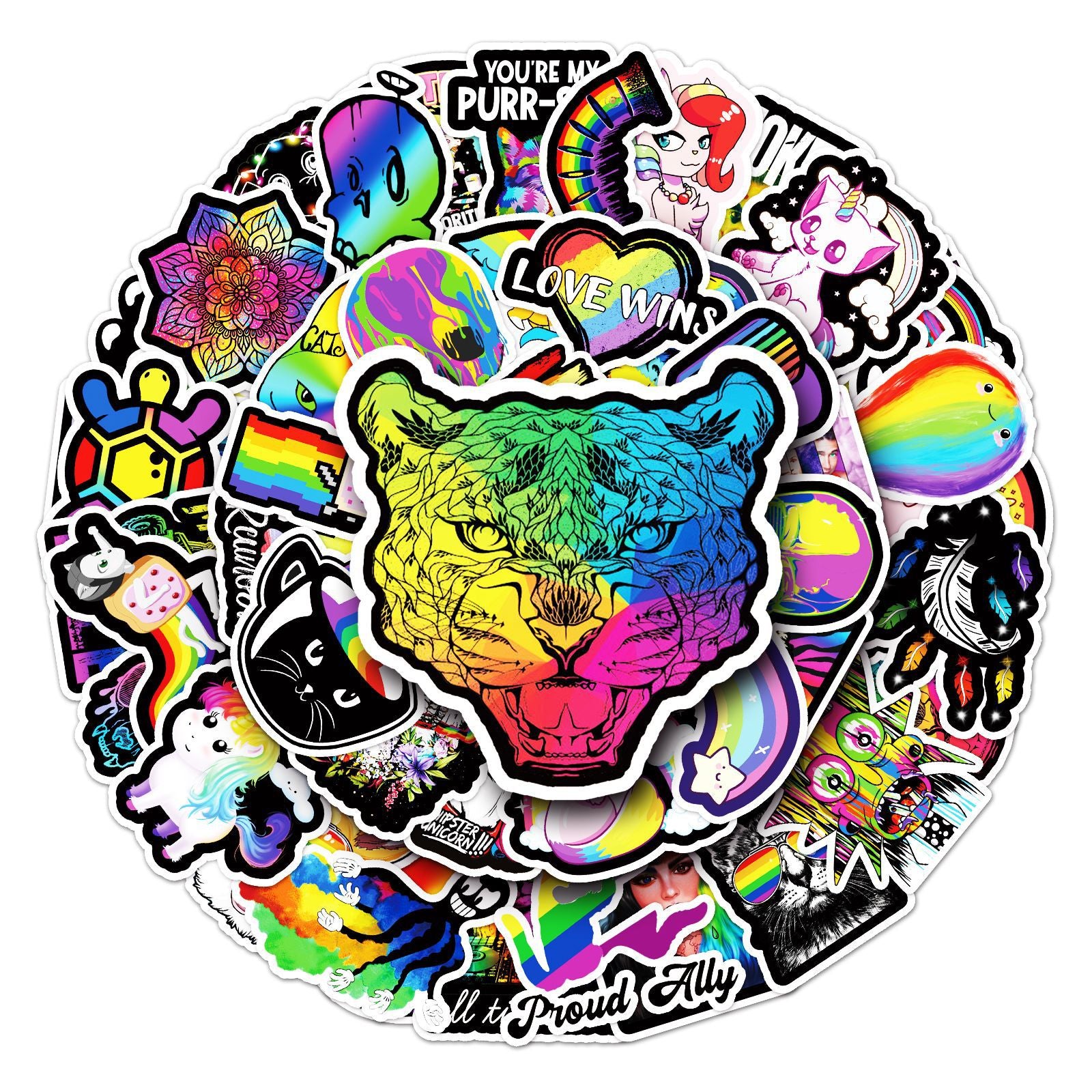 Wholesale 50pcs color notebook diy personality stickers